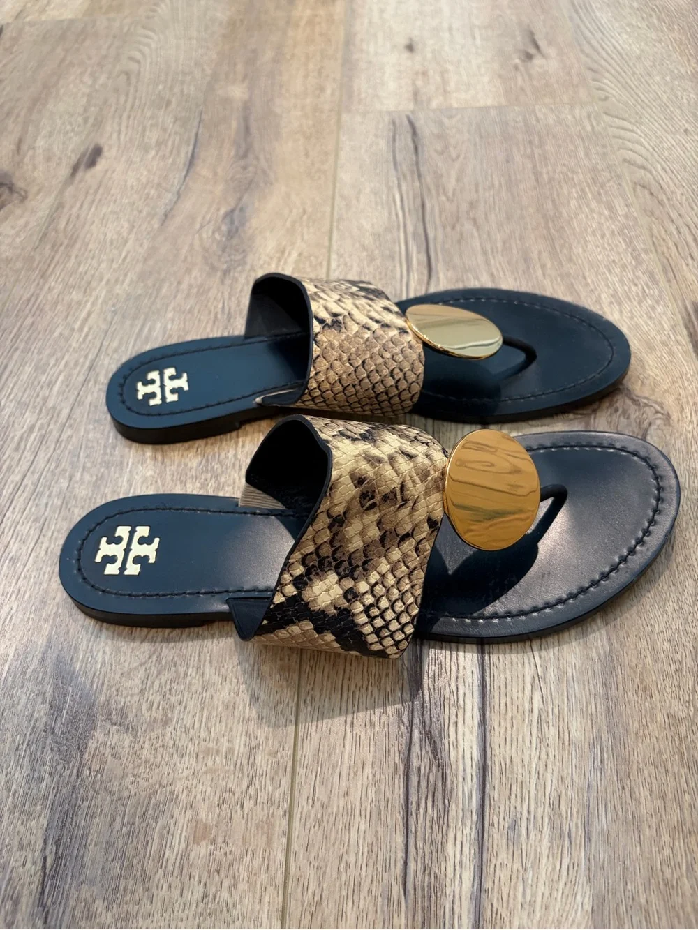Tory Burch Patos Disk Sandal - Snake Print